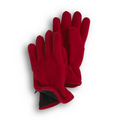Red Fleece Zipper Gloves